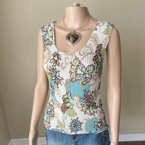 Early 2000s floral boho tank